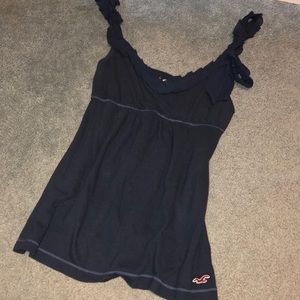 Blue babydoll tank top